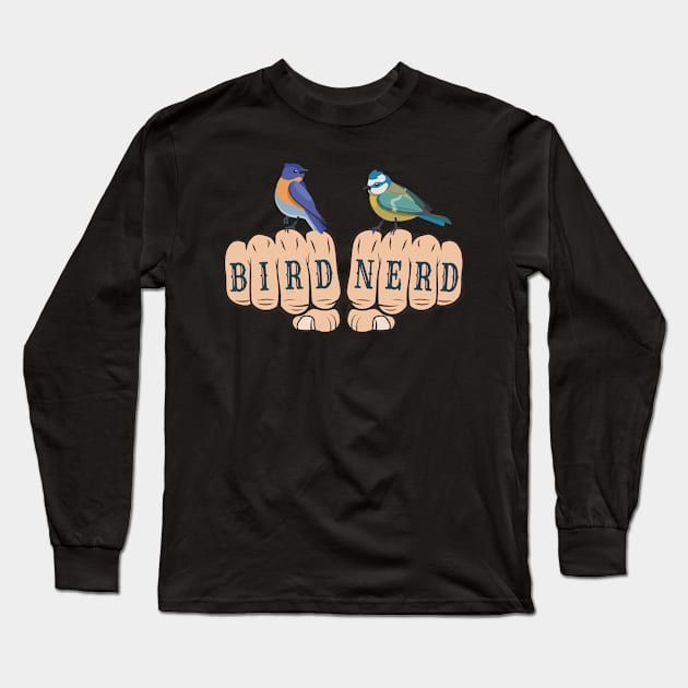 Bird Nerd Long Sleeve T-Shirt by sqwear